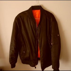 Black bomber jacket